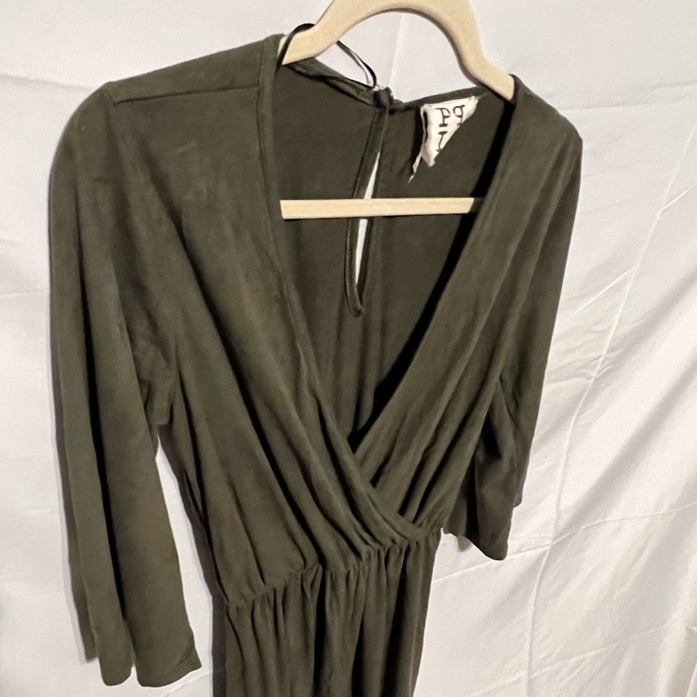 Sz  M PPLA  Peoples Project L.A cute Moss Green Romper - Picture 7 of 10